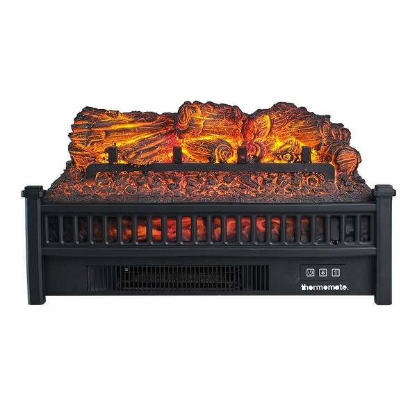 Thermomate 23" Freestanding Black Portable Electric Fireplace with